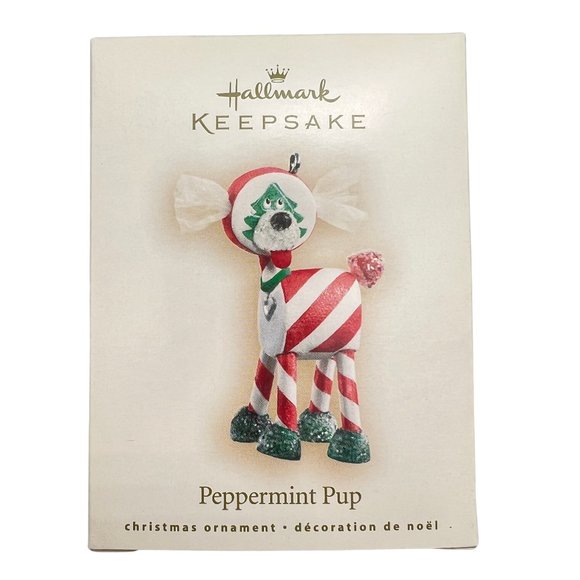 Hallmark Keepsake PEPPERMINT PUP Ornament New In Box 2007 - Picture 1 of 7